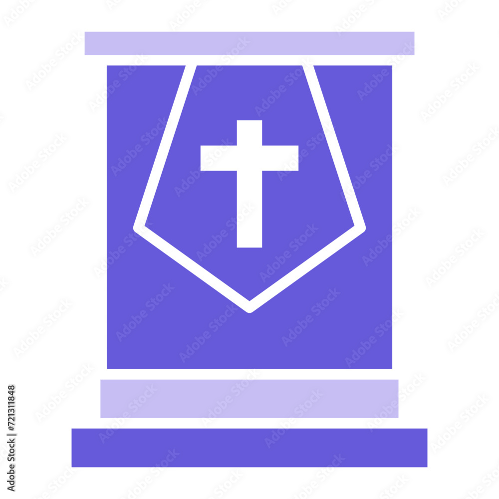 Obraz premium Altar Icon of Funeral iconset.