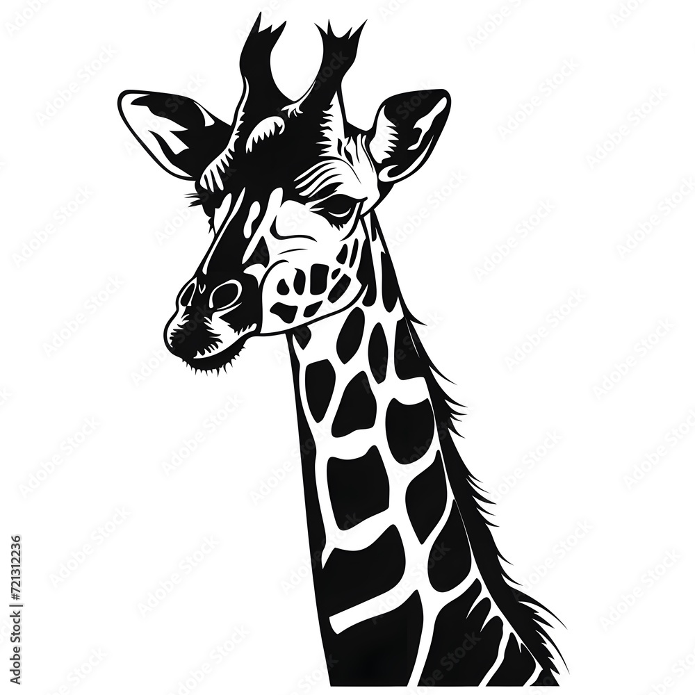 Naklejka premium an animal icon,simple,vector,black and white, white background