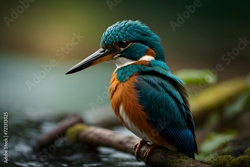 Kingfisher bird detailed close-up