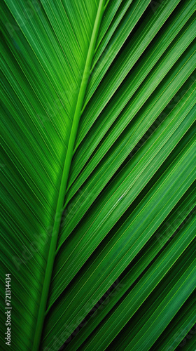 Green palm leaf texture background. Close up of tropical palm leaf .