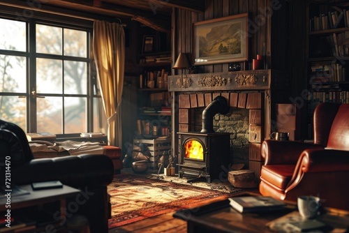 Rustic Hearth: Creating a Cozy Ambience in a Countryside Living Room