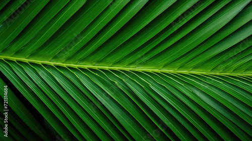 Green palm leaf close-up. Natural background and texture for design .
