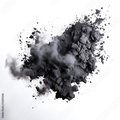 Coal ashes on white background © Vladyslav  Andrukhiv