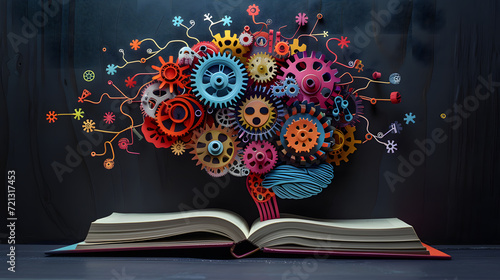 Iskry Mądrości: Inspiracja w Kołach Mózgu, Generowane przez Sztuczną Inteligencję © Augusto