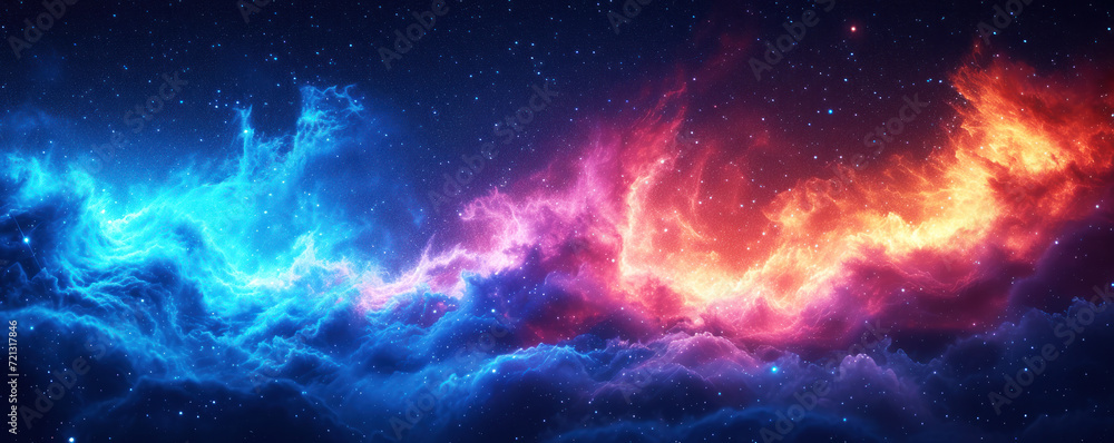 Universe galaxy background banner