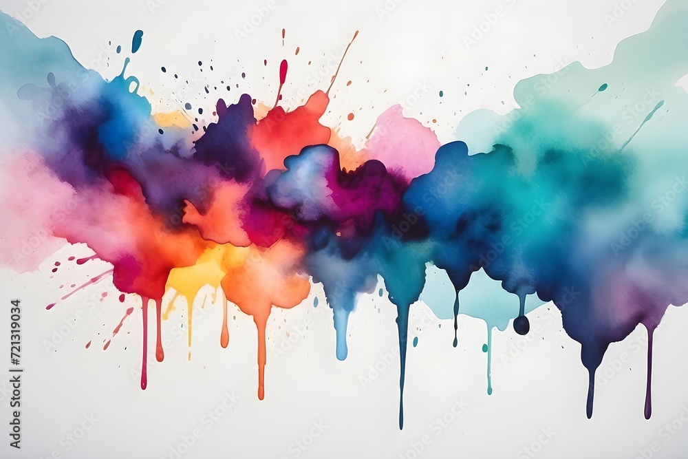 Fototapeta premium Abstract Captivating Watercolor Stains background