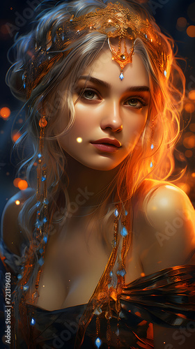 portrait of a woman in fantasy scene