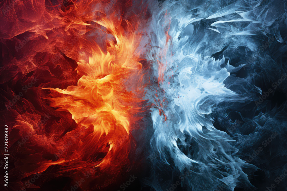 Fire flames on black background. Abstract fire background. Design element