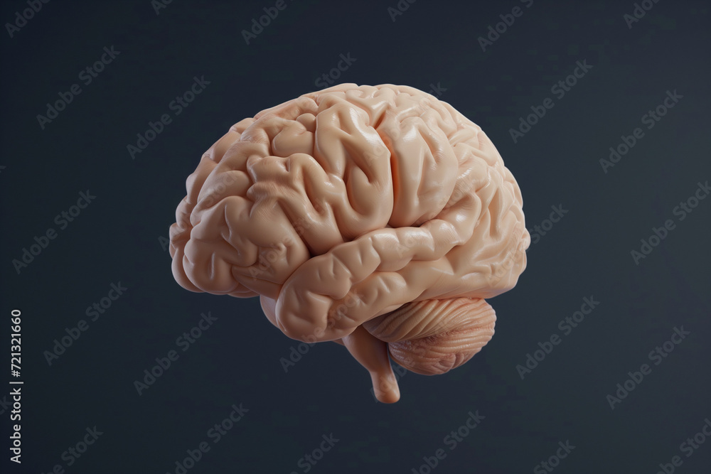 Brain 3d illustration isolated in studio Brain 3d illustration isolated in studio
