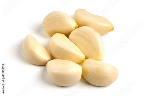 Garlic, Isolated on white background.
