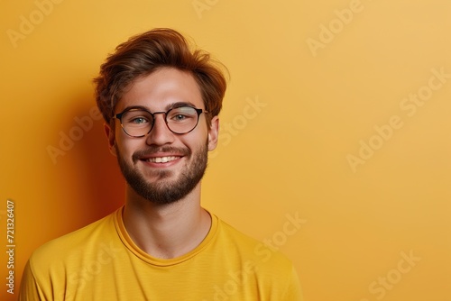 Confident Handsome Man in Glasses with Satisfied Expression, GENERATIVE AI © Naseem