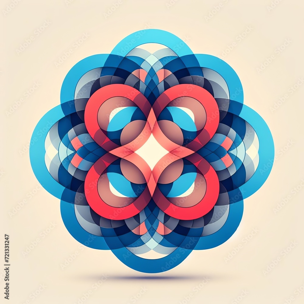 Abstract Interlocking Circular Design Abstract Interlocking Circular Design