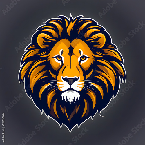 vector logo of lion. generative ai © Ajit