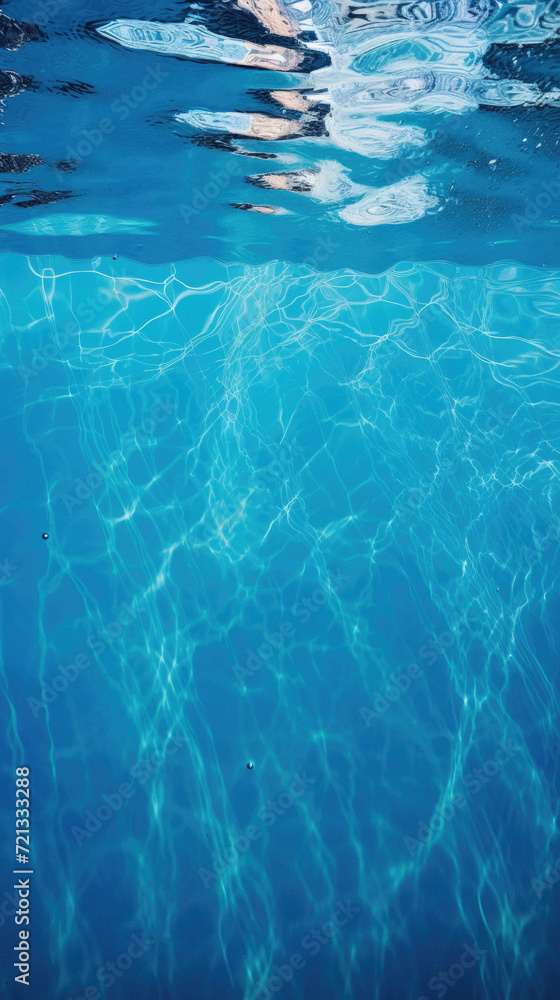 Swimming pool with crystal clear water. Swimming pool background .