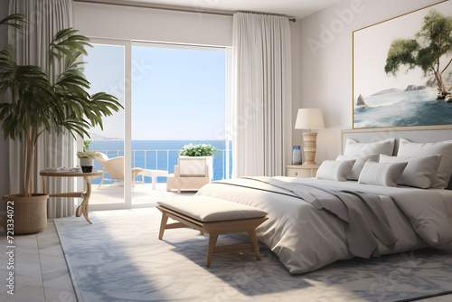 Master bedroom with ocean views © sugastocks