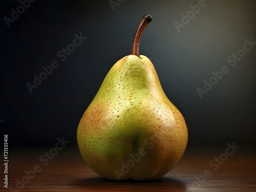 pear on black background
