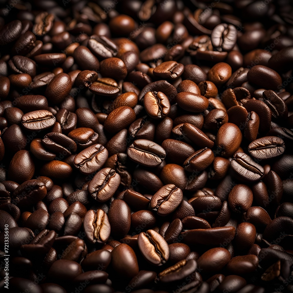 Fototapeta premium Coffee beans made with artificial intelligence art