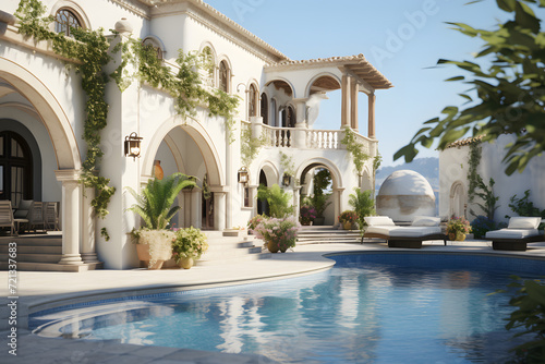 Mediterranean Villa Construction with Terra Cotta Roof  © sugastocks