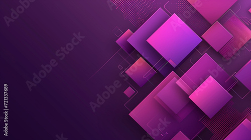 Purple square shape background presentation design. PowerPoint and Business background.