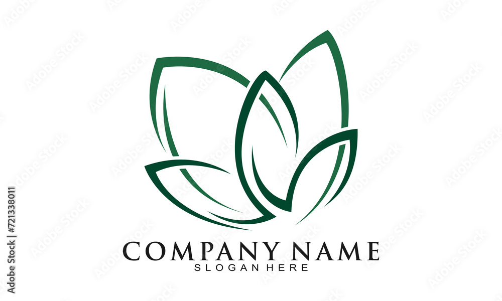 Green leaves symbol design vector Green leaves symbol design vector
