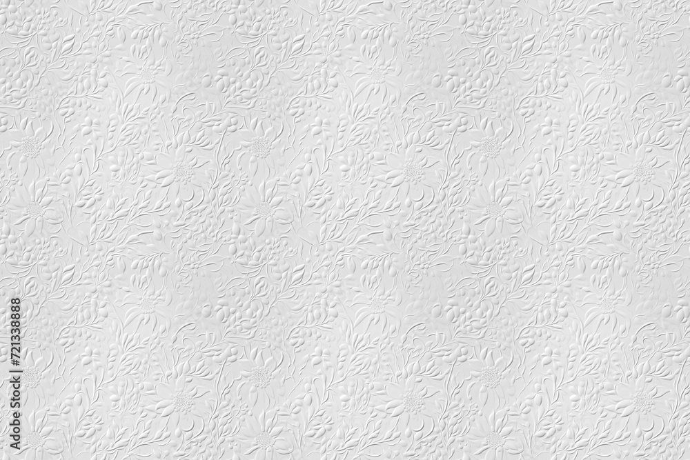 white seamless pattern white paper craft embossing style, spring flower vine and floral, wallpaper background element, Ai Generated white seamless pattern white paper craft embossing style, spring flower vine and floral, wallpaper background element, Ai Generated