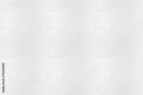 white seamless pattern white paper craft embossing style, spring flower vine and floral, wallpaper background element, Ai Generated