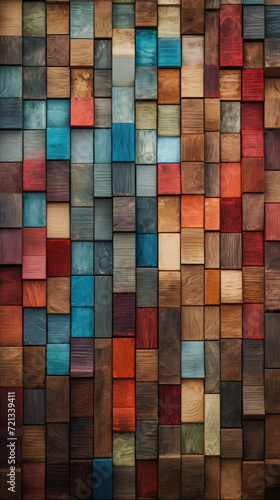 Colorful wooden wall texture for background. Abstract background and texture .