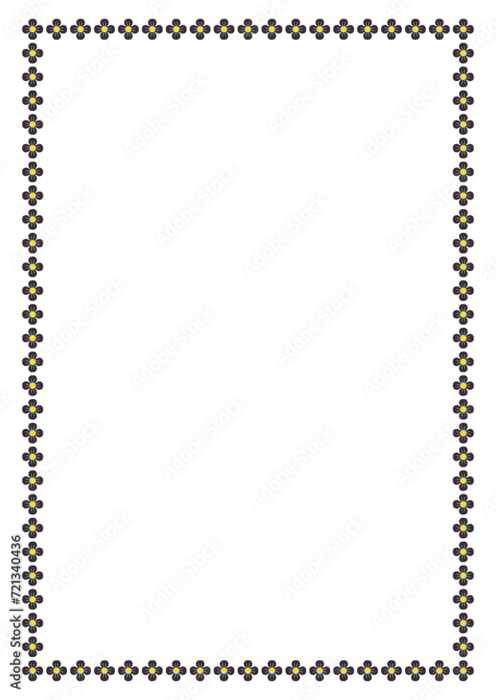 Vector Flower frame with space for your text or photo. Decorative Floral border frame. Vector Flower frame with space for your text or photo. Decorative Floral border frame.