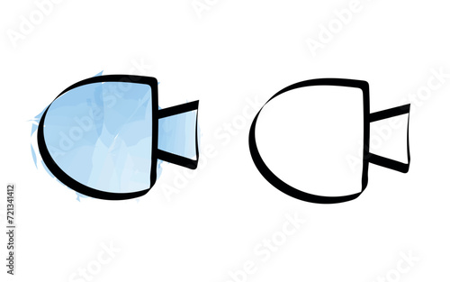 camera. doodle. icon.