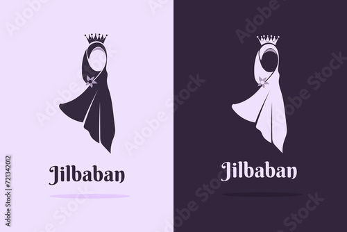 luxury beauty hijab scraft logo symbol design template