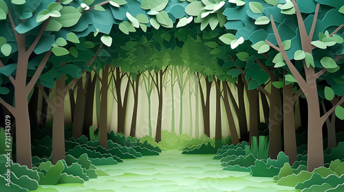 forest paper craft photo