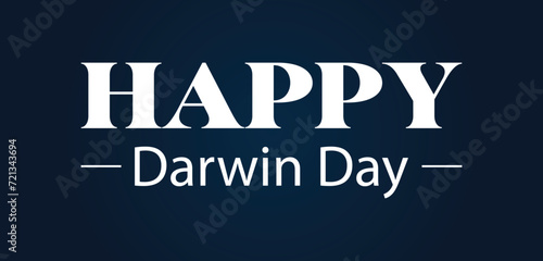 Happy Darwin Day Text illustration Design