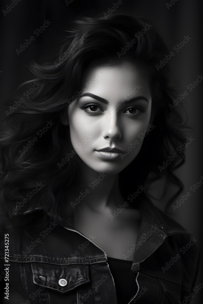 models with a natural look in a black and white