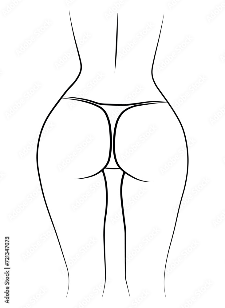 illustration of body woman panties underwear figure illustration of body woman panties underwear figure