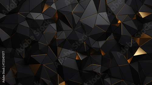 Imbibe the luxurious aesthetic of a Dark black and Gold mosaic background, exhibiting a modern and abstract texture. photo