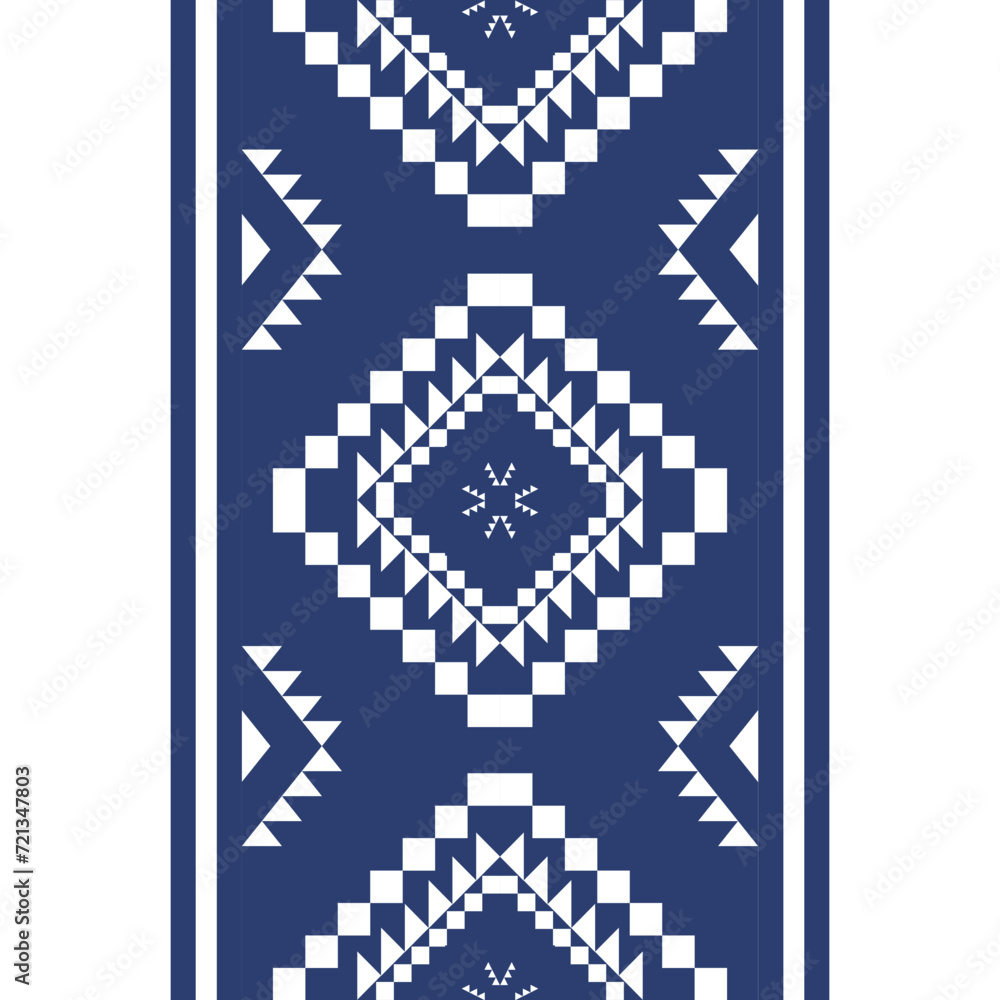 Obraz premium ethnic ornament. traditional fabric ethnic embroidery geometric textile fabric border design for rugs, clothing, sarong, scarf, wrap, embroidery, print, curtain, carpet, wallpaper, wrapping, Batik,
