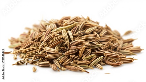 Fennel seeds against a blank backdrop.