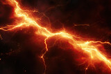 Lightning strike on a dark sky background. 3D illustration