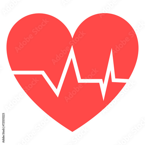 Logo icon cardiogram heart care