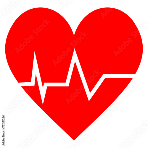 Logo icon cardiogram heart care
