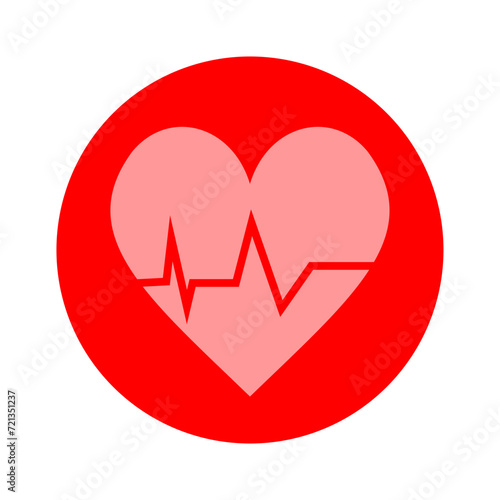 Logo icon cardiogram heart care