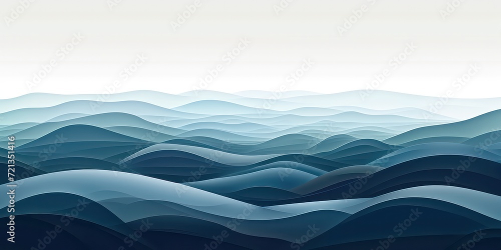 Art of serene rolling hills stretch into the distance, creating a sense of Zen and inner peace. Art of serene rolling hills stretch into the distance, creating a sense of Zen and inner peace.