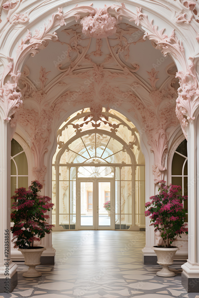 Elegant Architectural Arches with Floral Embellishment