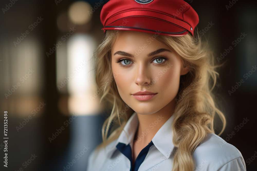 Export postal worker standing workplace delivery center Generative AI picture Export postal worker standing workplace delivery center Generative AI picture
