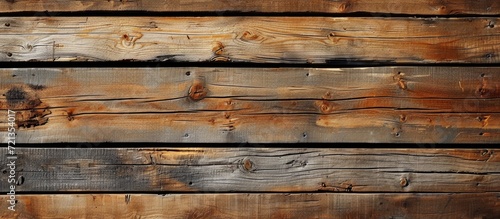 Horizontal wooden planks