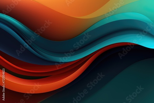 Abstract blue and orange wavy background with copy space. Abstract background for black history month. 