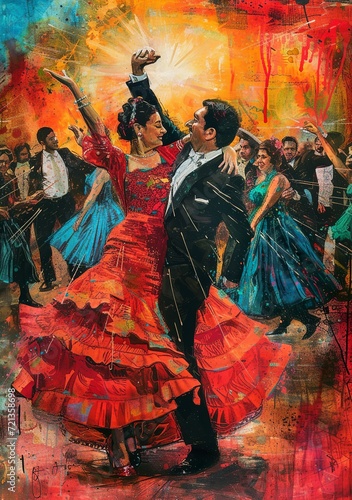 night dances poster for national spanish dance education