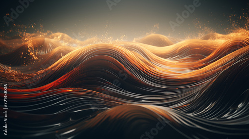 Dynamic fluid waves creating a mesmerizing and immersive visual experience