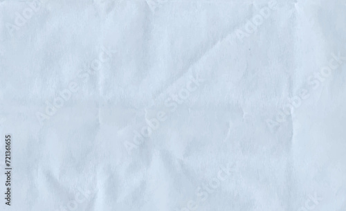 Crumpled grey paper texture. Abstract light blue background with wrinkled cardboard texture. Vector illustration horizontal crumpled empty white paper template for posters and banners.