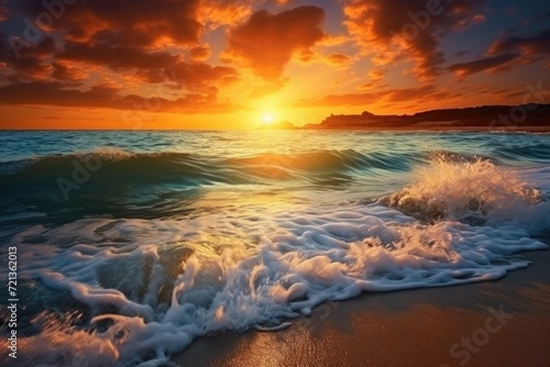 Sunset on the seashore